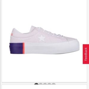 Converse one star platform shoes